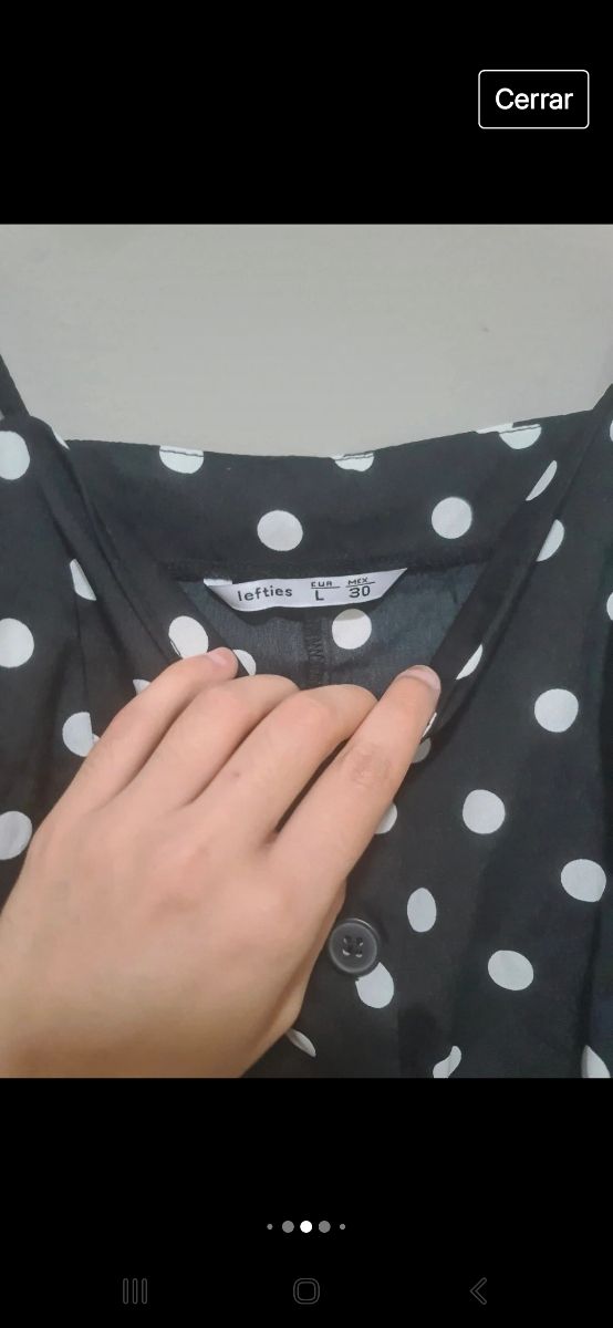 Vestido lunares blanco&negro - Talla L