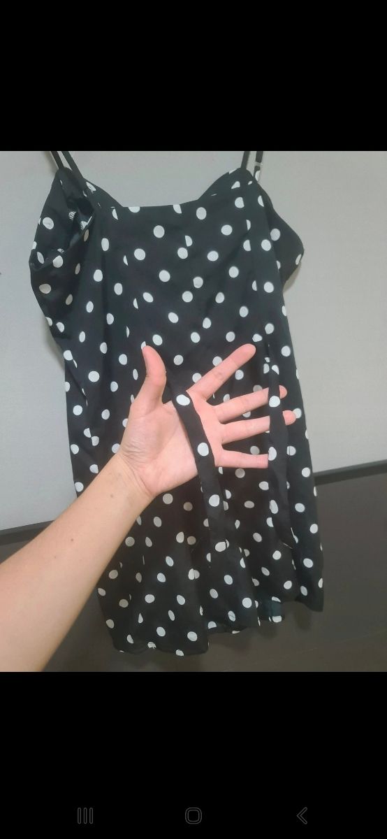 Vestido lunares blanco&negro - Talla L