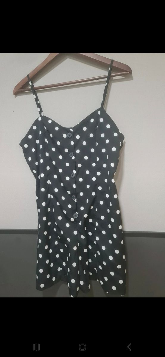 Vestido lunares blanco&negro - Talla L