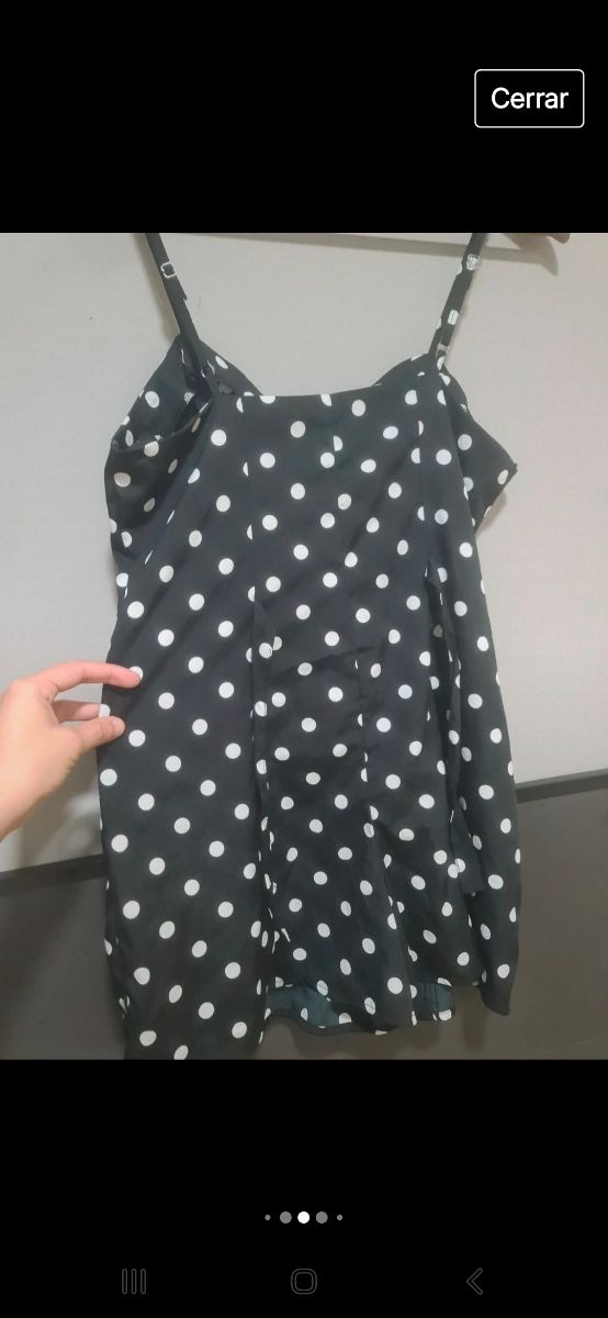 Vestido lunares blanco&negro - Talla L