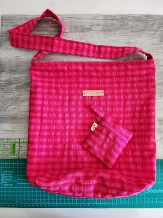Totebag & monedero hecho a mano | fucsia