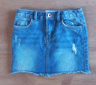 Falda y short vaquero niña. Denim & Co. 5-6 años