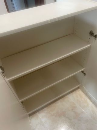 Armario blanco 2 puertas + estantería