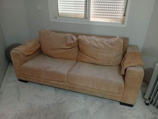 Sofá 3 plazas beige - Corduroy