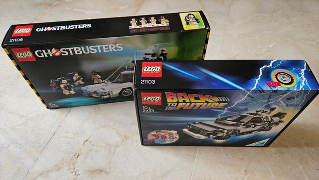 LEGO 21103 & 21108: DeLorean & Ecto-1