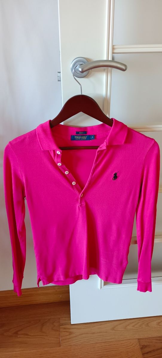 Polo Golf -Ralph Lauren  Polo manga larga fucsia t