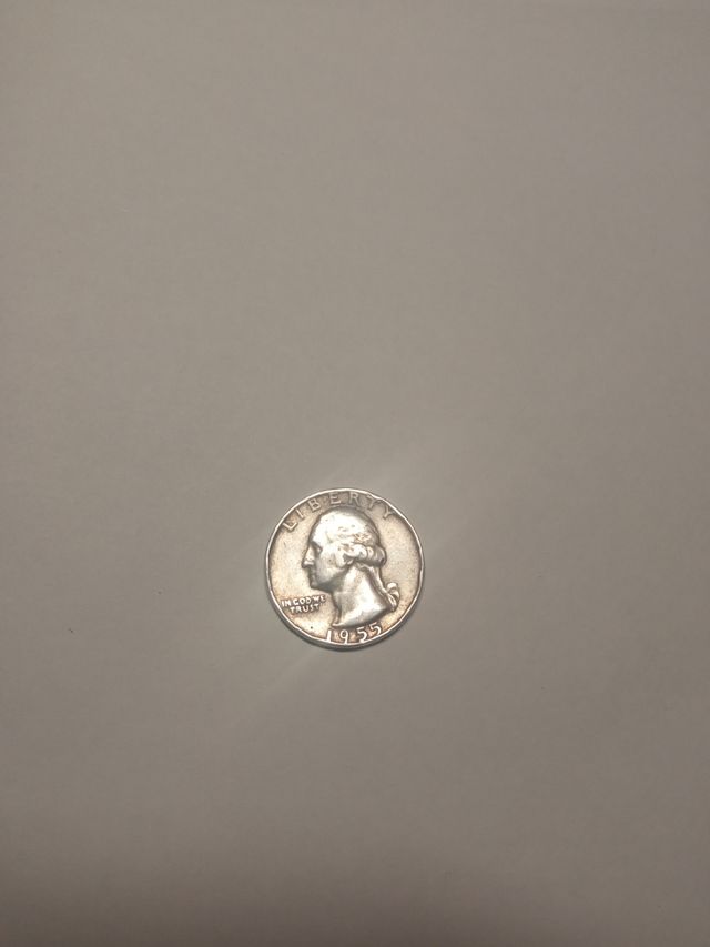 Quarto dollaro 1955: patina