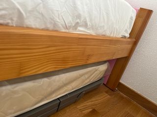 Cama infantil 90x190 -madera-rosa