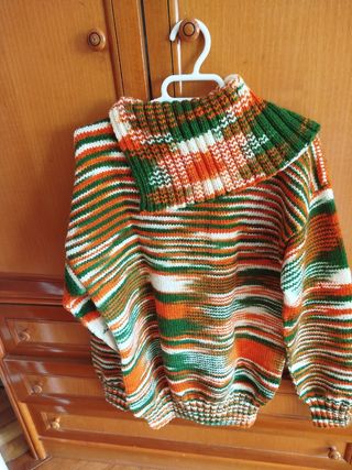 Jersey rayas verde-naranja