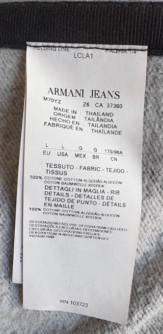 Chaqueta Armani Jeans gris - Talla L