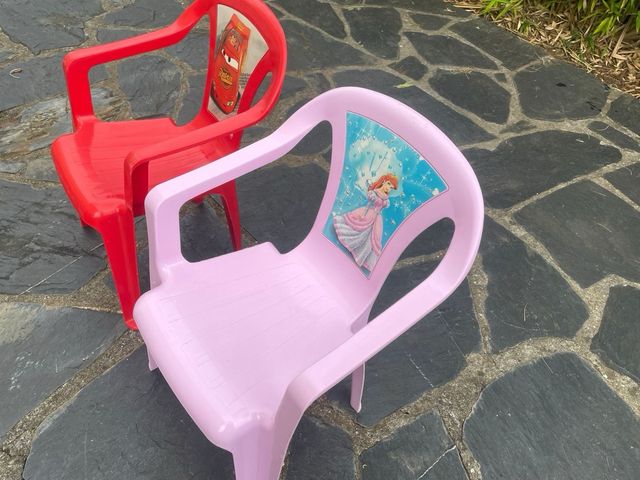 2 Sillas infantiles Cars & Princesa