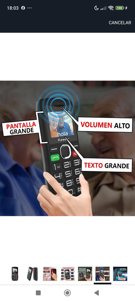 Teléfono móvil personas mayores
