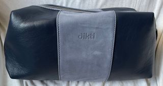 Neceser piel Apolo DIKTI - Azul Gris