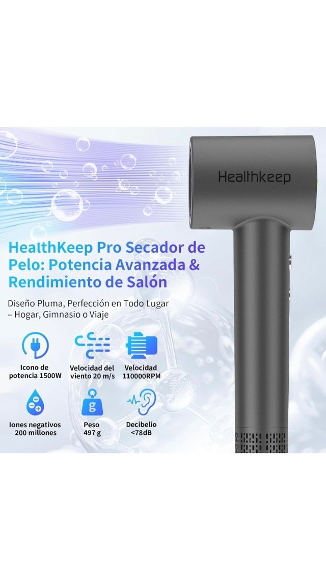 Secador pelo Healthkeep Gris - 1500W