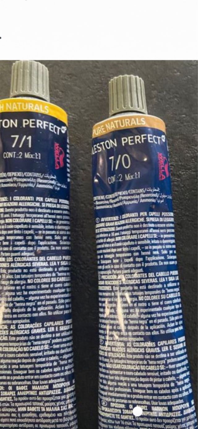 3 tinte de pelo Koleston Perfect 7/0 & 7/1 