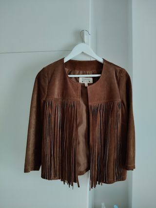 Chaqueta ante Mango marrón