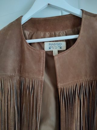 Chaqueta ante Mango marrón