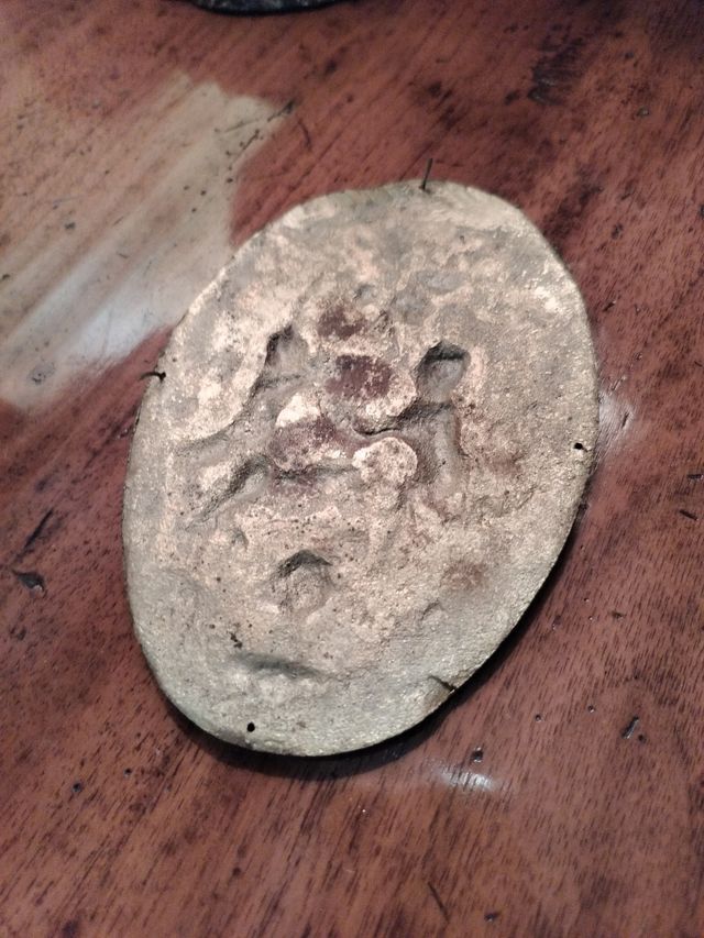 Fregio bronzo ovale: angioletti