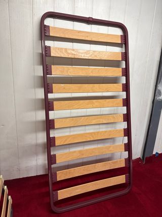 Somier 90x180 - Cama nido marrón-rojo