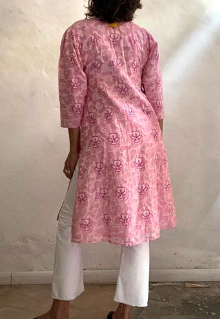 Abito indiano vintage rosa