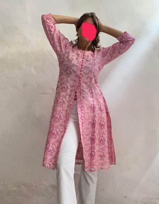 Abito indiano vintage rosa