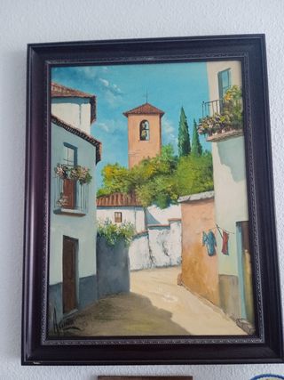 Cuadro al óleo, paisaje