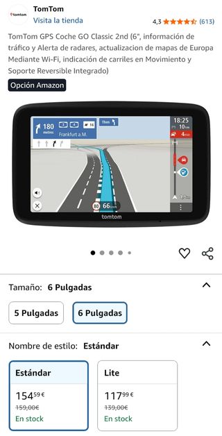 GPS TOMTOM mapas de por vida