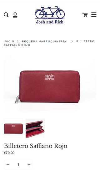 Billetero Rojo Josh & Rich Saffiano