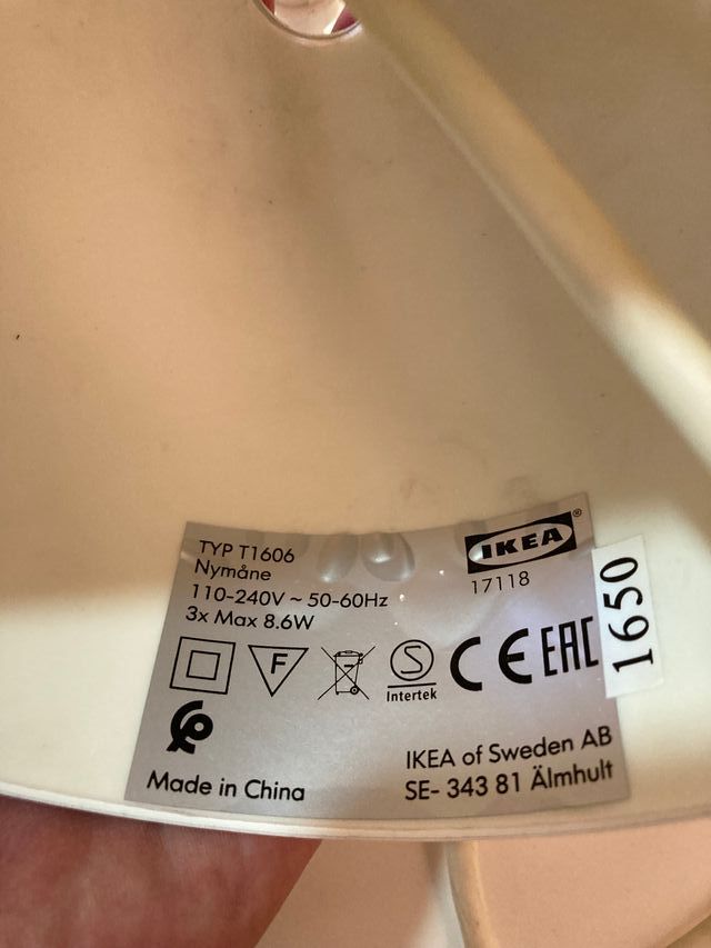 IKEA 365+ BRASA - Lámpara techo roja