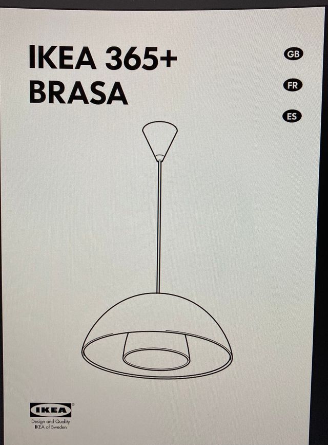 IKEA 365+ BRASA - Lámpara techo roja