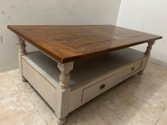 Mesa centro madera - salón con cajones