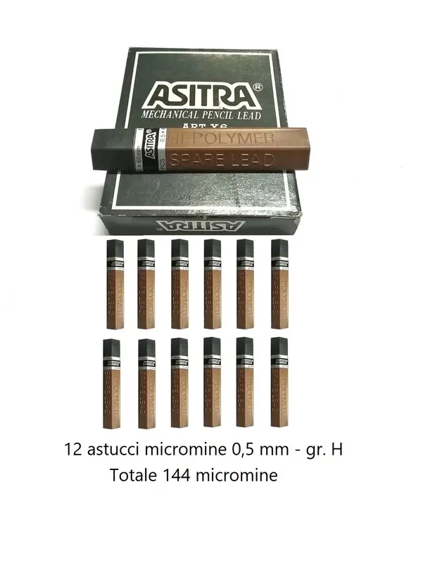 12 Astucci Micromine 0,5mm - grafite H