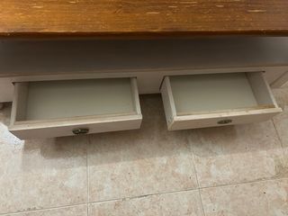 Mesa centro madera salón - marrón/blanco