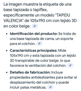 Colchón Marpe Ergovisco 105x190 + canapé Tapidu Va