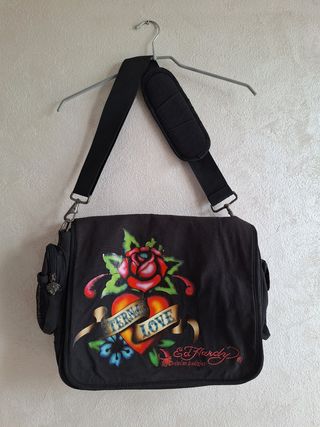 Ed Hardy borsa a tracolla nera eterna love