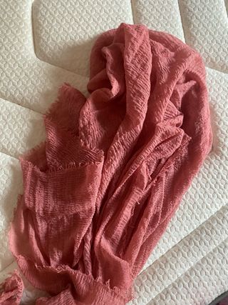 Pañuelo rosa - Chal de tejido suave