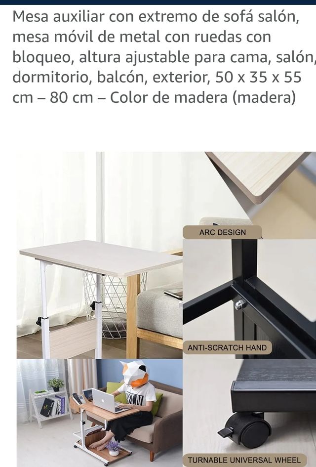 Mesa portátil regulable Fetcoi