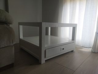 Mesa centro blanca de madera