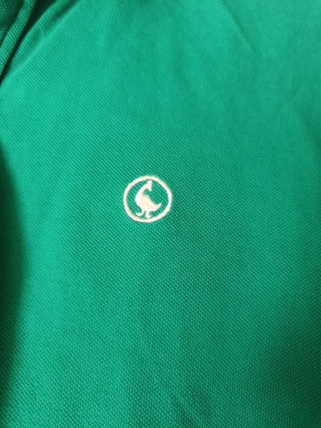 Polo El Ganso verde Talla S, algodón. Medidas: