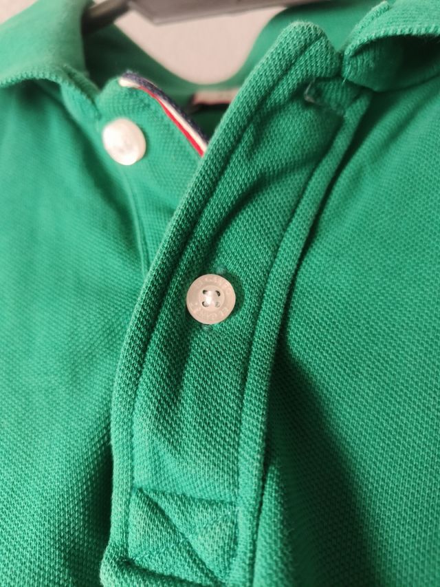 Polo El Ganso verde Talla S, algodón. Medidas: