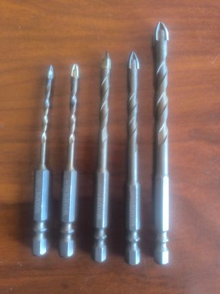 Brocas para mampostería , vidrio (5 unidades)