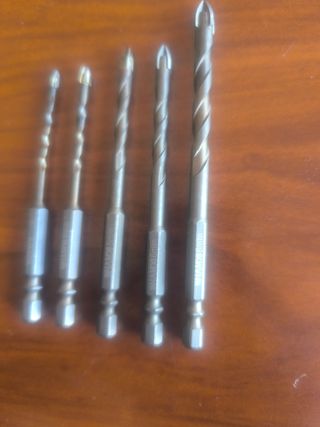 Brocas para mampostería , vidrio (5 unidades)