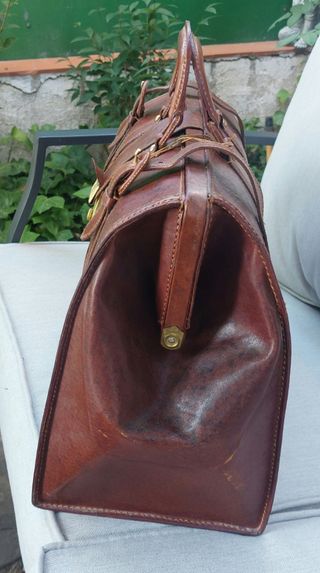 Maletín Cuero Vintage Marrón