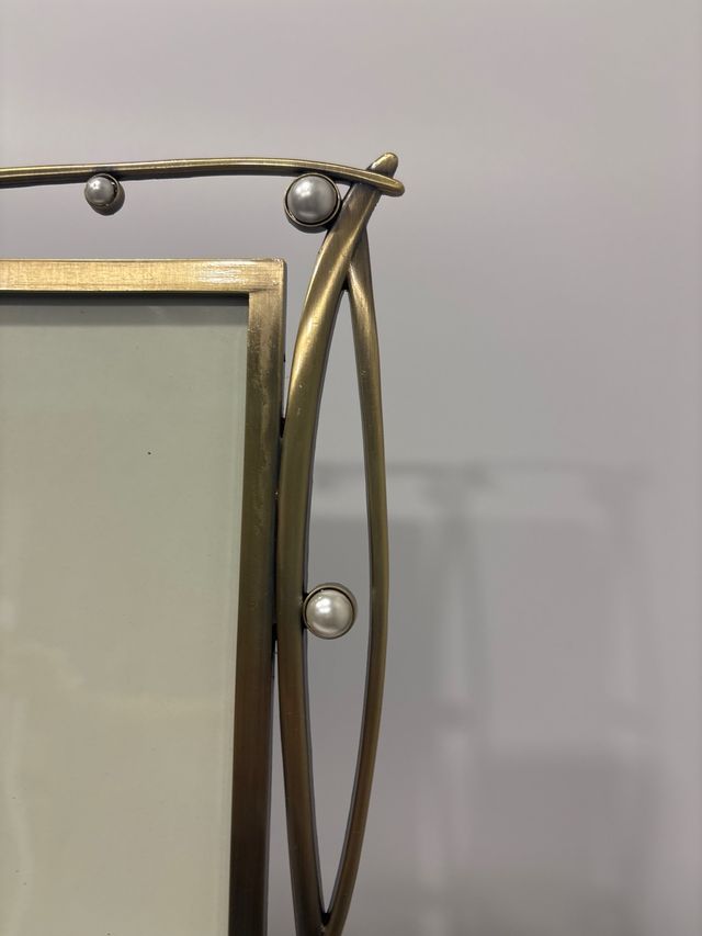 Marco foto 20x25cm, dorado, perlas