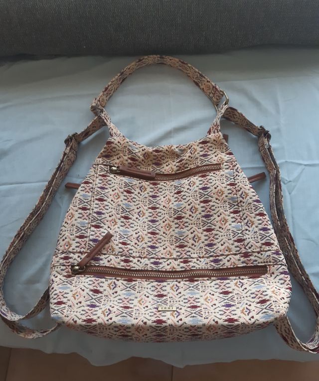 Mochila estampada multicolor
