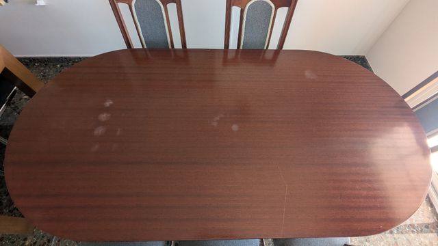 Mesa comedor + 6 sillas madera