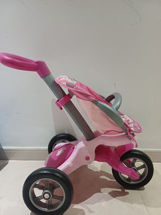 Cochecito muñecas rosa