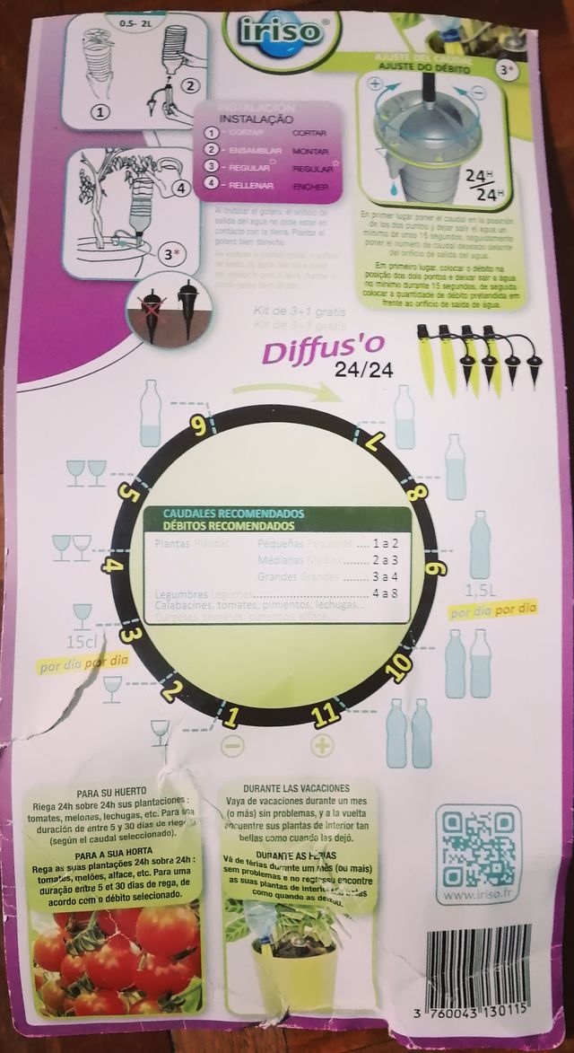 Riego por goteo Difusores y semillas gratis