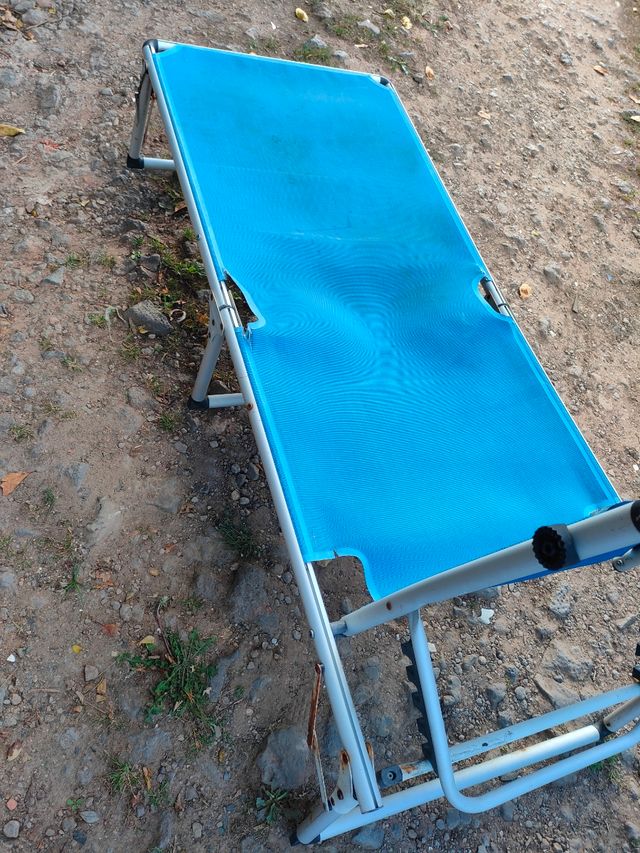 Tumbona Plegable Azul - Playa/Piscina