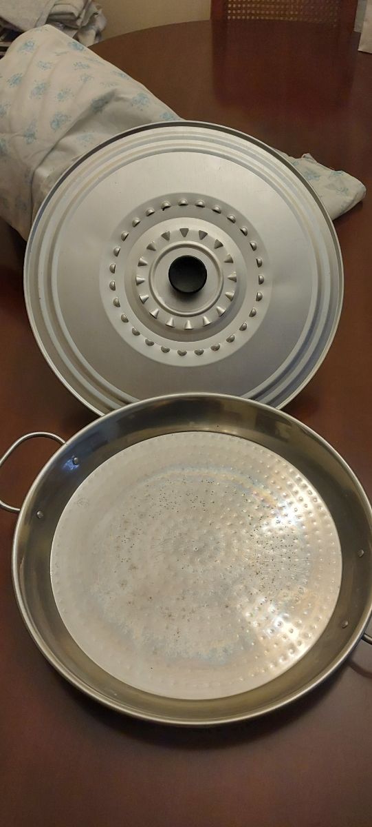 Paella acero inox. con tapa